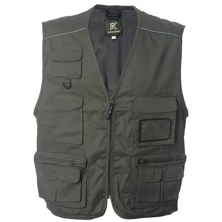 GILET VERDE MULTITASCHE TG.M