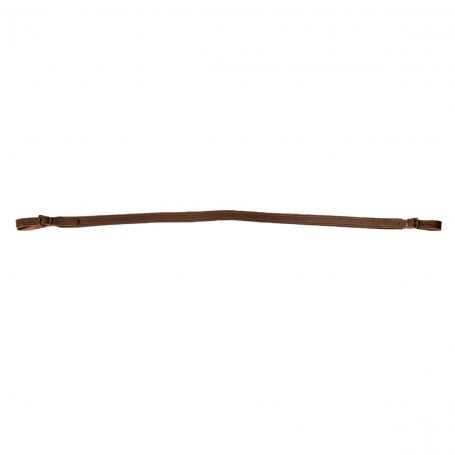 BRETELLA PIANA PELLE MARRONE
